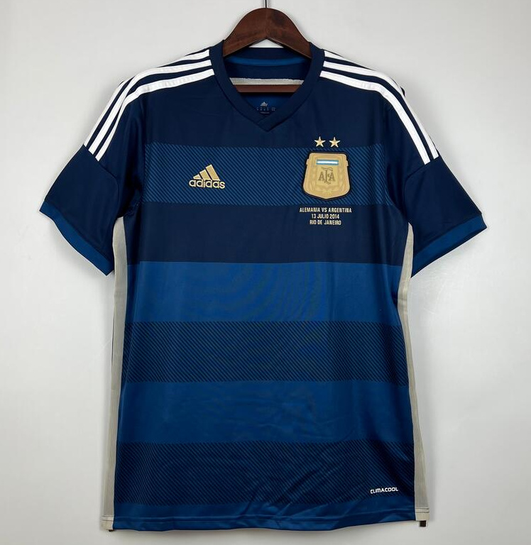 Retro Argentina 2014 Away Soccer Jersey Alemania VS Argentina