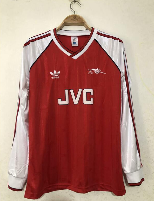 Retro Arsenal 1988-90 Home Long Sleeve Soccer Jersey