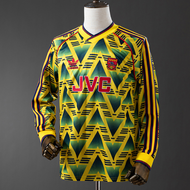 Retro Arsenal 1991-93 Away Long Sleeve Soccer Jersey