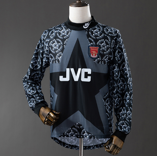 Retro Arsenal 1994-95 Goalkeeper Black Long Sleeve Soccer Jersey