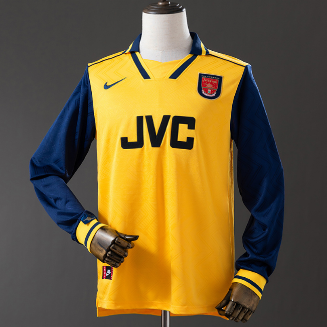 Retro Arsenal 1996-97 Away Long Sleeve Soccer Jersey