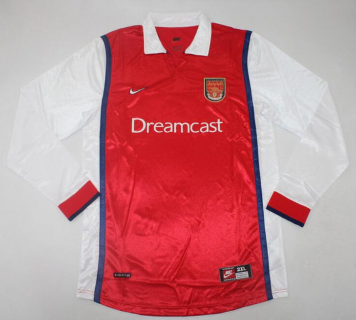 Retro Arsenal 1999-2000 Home Long Sleeve Soccer Jersey