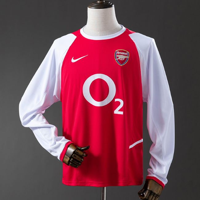 Retro Arsenal 2004-05 Home Long Sleeve Soccer Jersey