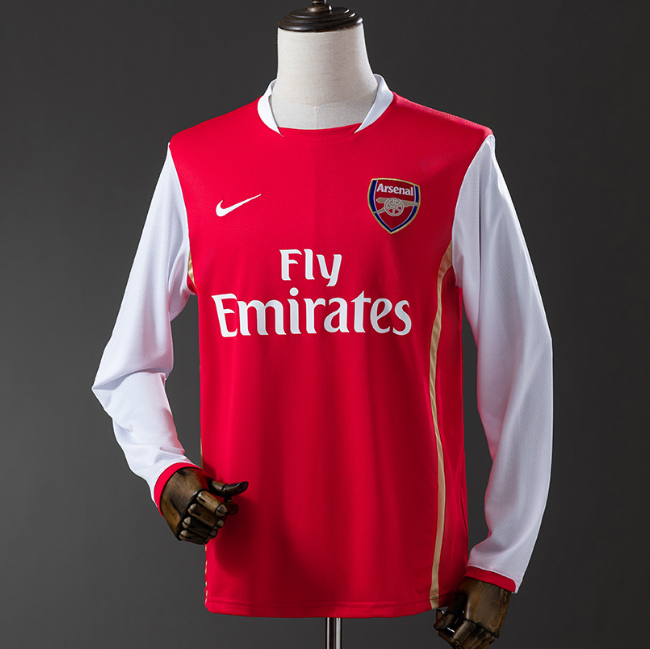 Retro Arsenal 2006-08 Home Long Sleeve Soccer Jersey