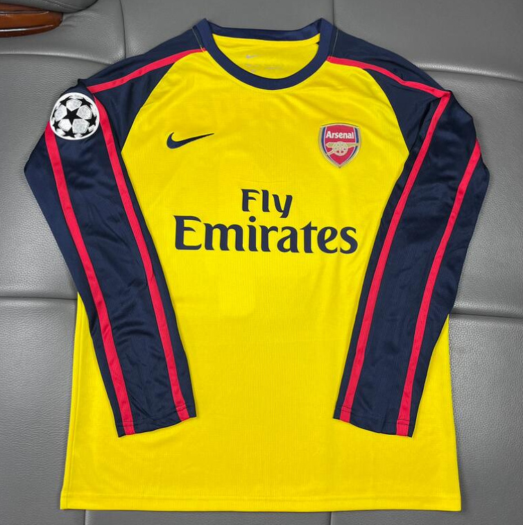 Retro Arsenal 2008-09 Away Long Sleeve Soccer Jersey