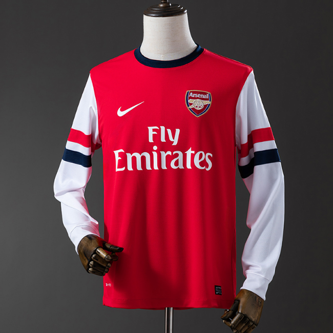 Retro Arsenal 2012-13 Home Long Sleeve Soccer Jersey
