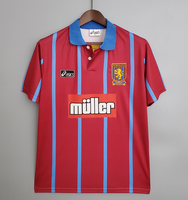 Retro Aston Villa 1993-95 Home Soccer Jersey