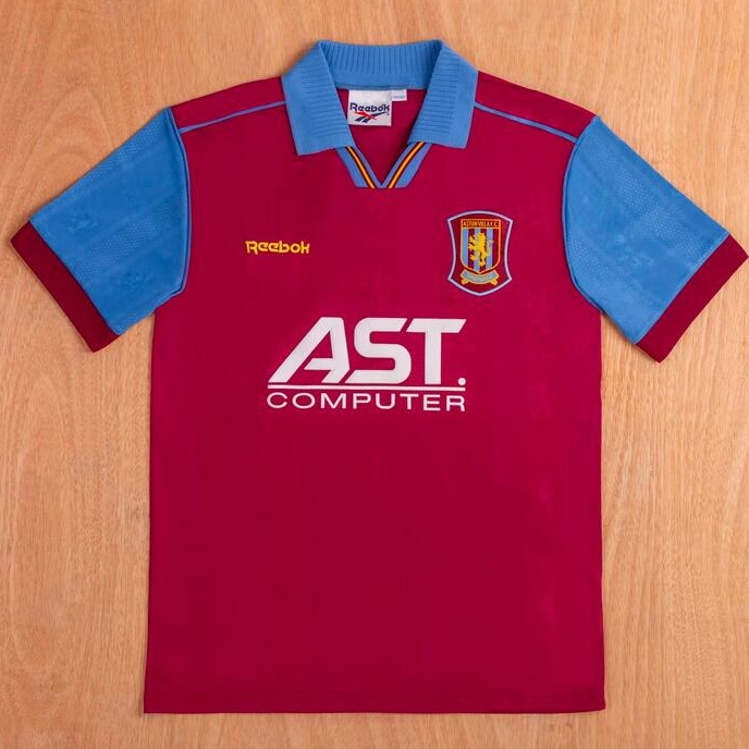 Retro Aston Villa 1995-97 Home Soccer Jersey