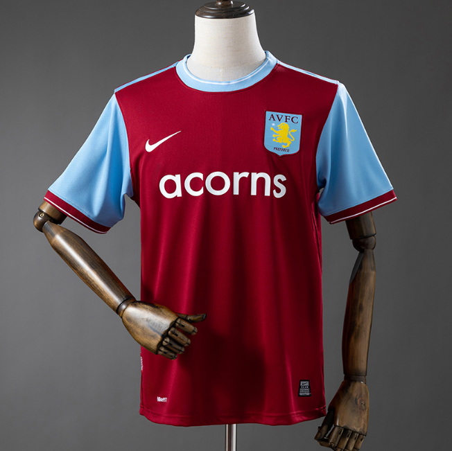 Retro Aston Villa 2009-10 Home Soccer Jersey