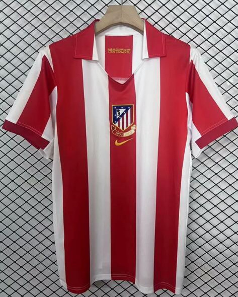 Retro Atletico Madrid 1903-2003 Home Soccer Jersey