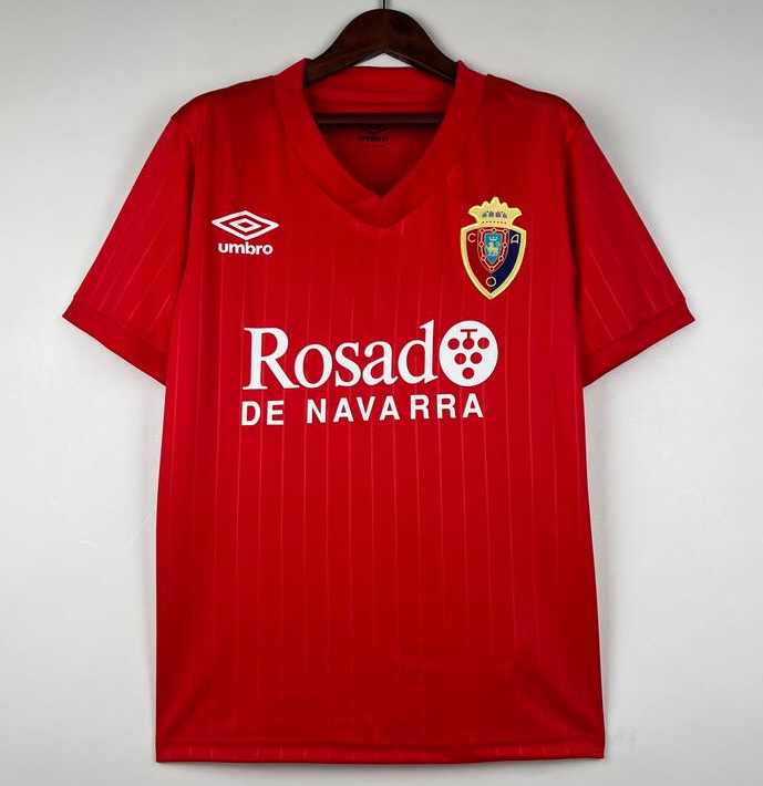 Retro Atletico Osasuna 1987-88 Home Soccer Jersey