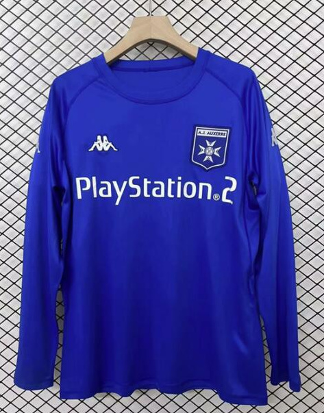 Retro Auxerre 2003-04 Away Long Sleeve Soccer Jersey