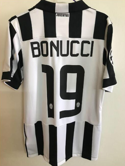 Retro BONUCCI #19 Juventus 2014-15 Home Soccer Jersey