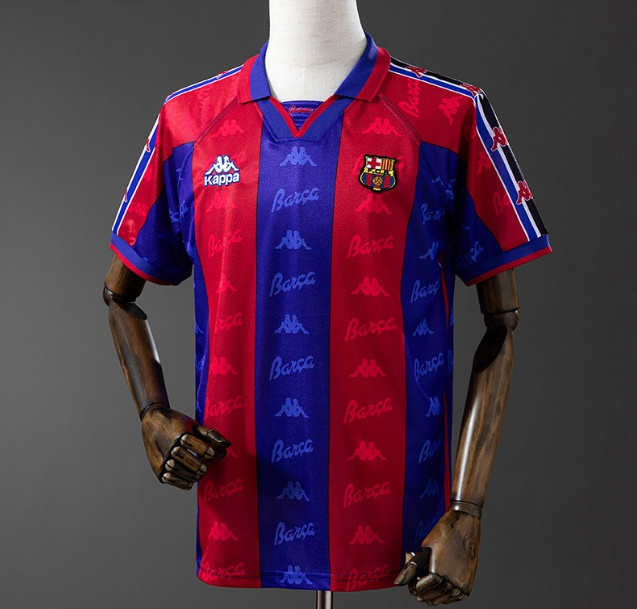 Retro Barcelona 1996-97 Home Soccer Jersey