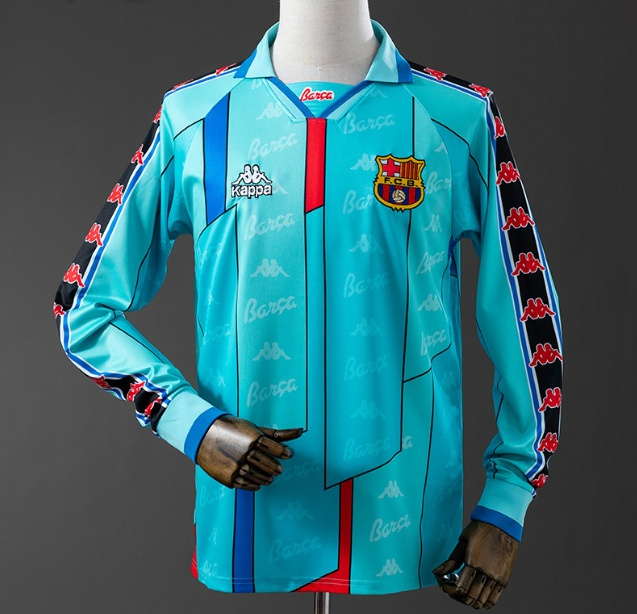 Retro Barcelona 1996-97 Long Sleeve Soccer Jersey