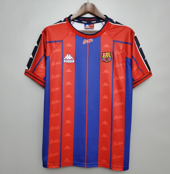 Retro Barcelona 1997-98 Home Soccer Jersey