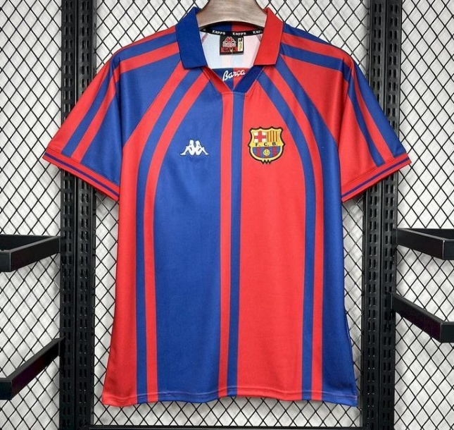 Retro Barcelona 1997-98 UCL Home Soccer Jersey
