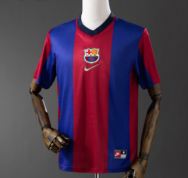 Retro Barcelona 1998-99 Home Soccer Jersey