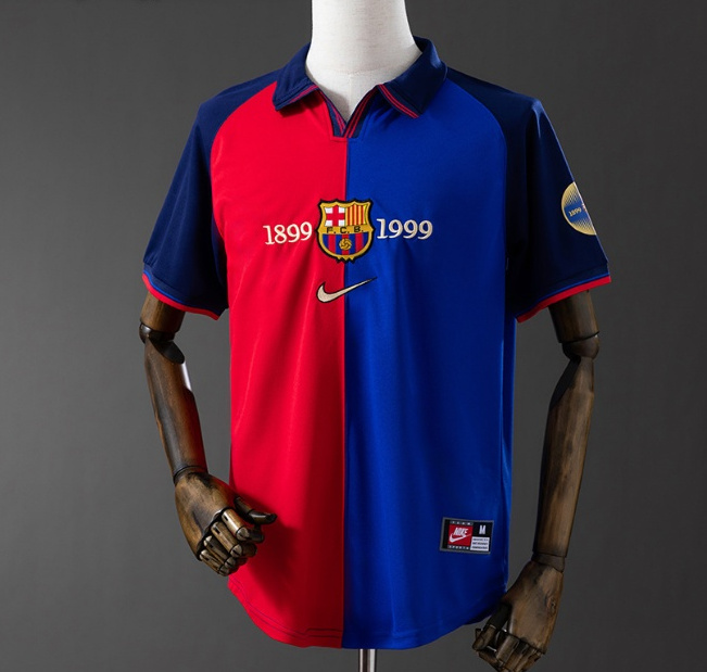 Retro Barcelona 1999-2000 Home Soccer Jersey