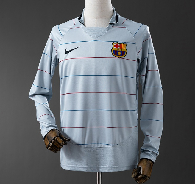 Retro Barcelona 2003-04 Away Long Sleeve Soccer Jersey
