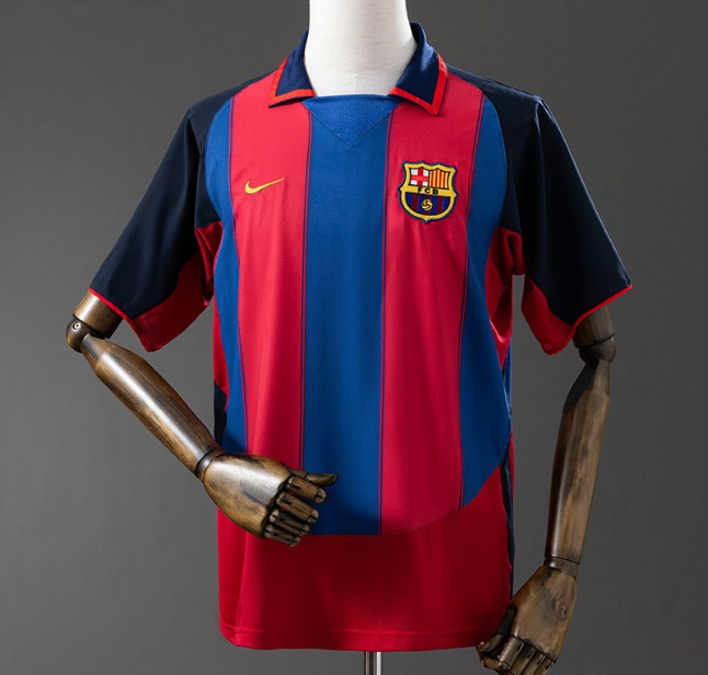 Retro Barcelona 2003-04 Home Soccer Jersey