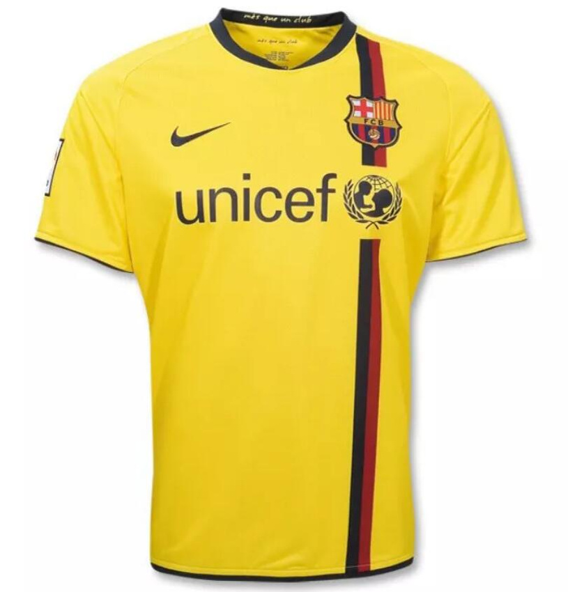 Retro Barcelona 2008-09 Away Kit Soccer Jersey Man