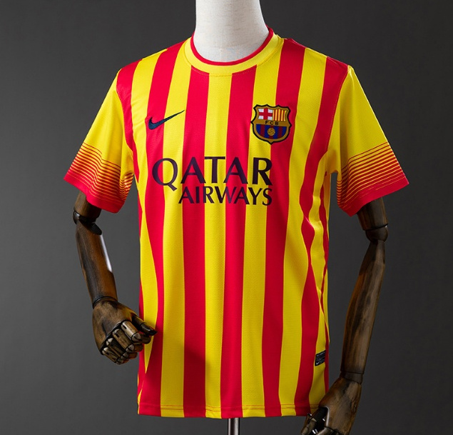 Retro Barcelona 2013-14 Away Soccer Jersey