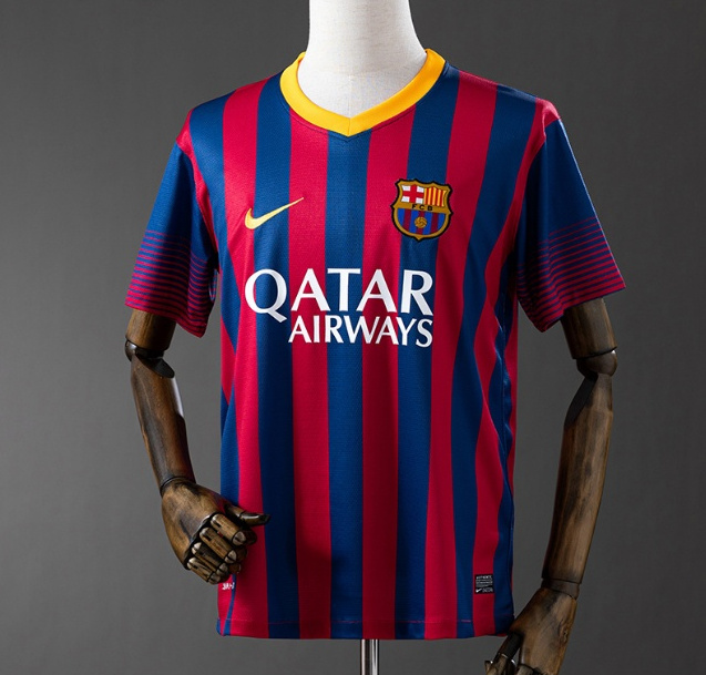 Retro Barcelona 2013-14 Home Soccer Jersey