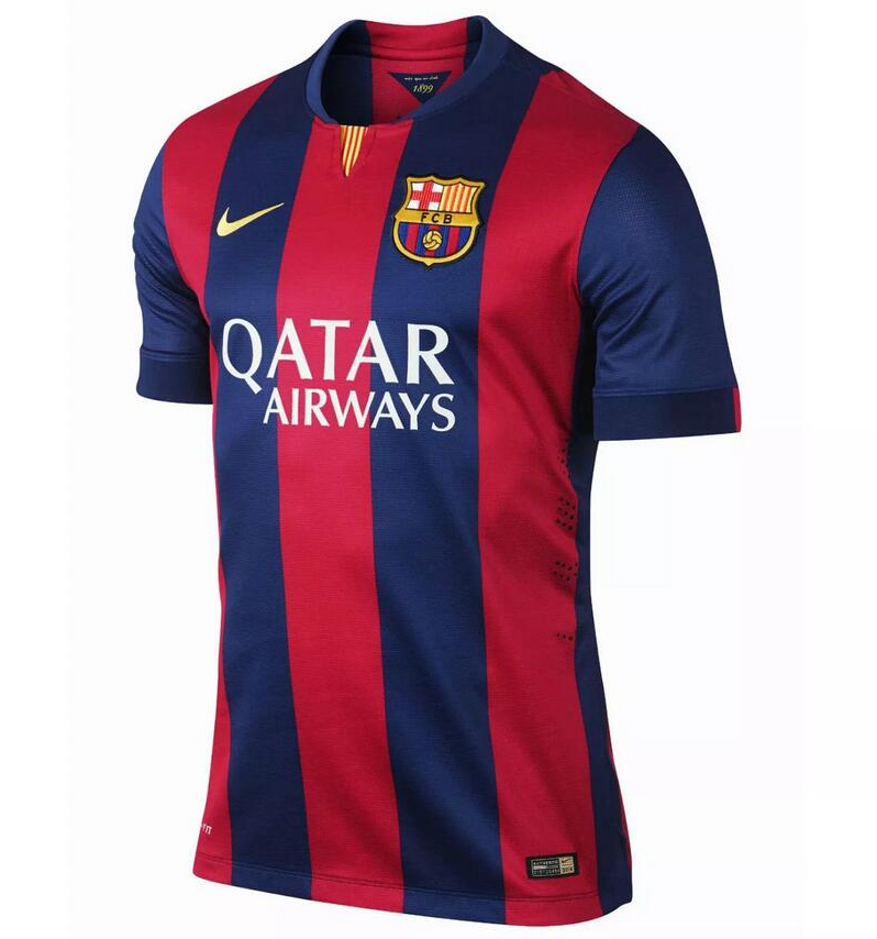 Retro Barcelona 2014-15 Home Soccer Jersey Man