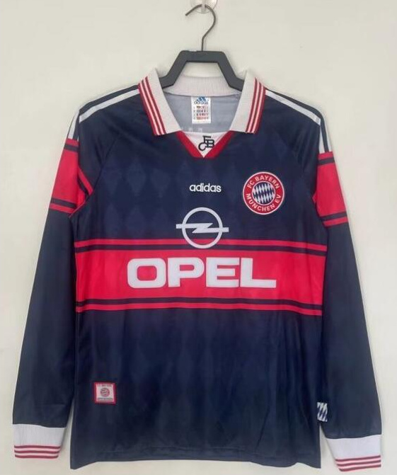 Retro Bayern Munich 1997-98 Home Long Sleeve Soccer Jersey