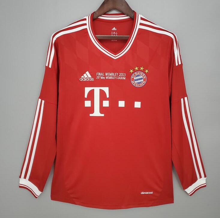 Retro Bayern Munich 2013-14 Home Long Sleeve Soccer Jersey