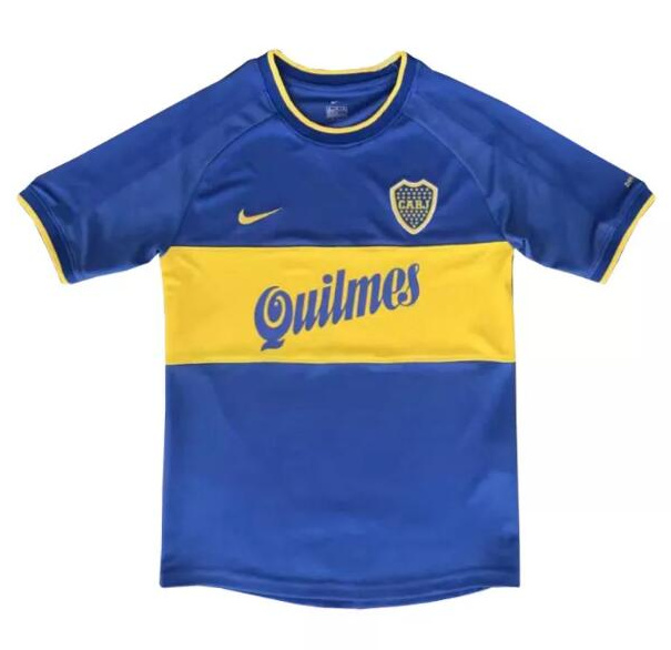 Retro Boca Juniors 2000-01 Home Soccer Jersey
