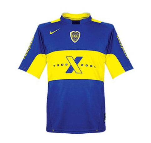 Retro Boca Juniors 2005 Centenary Home Soccer Jersey