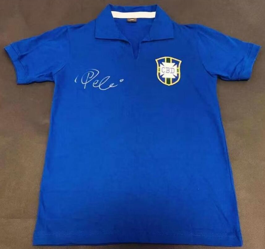 Retro Brazil 1962 Away Soccer Jersey Blue