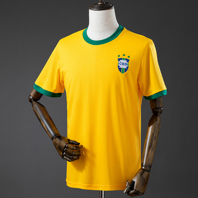Retro Brazil 1971 Home Soccer Jersey