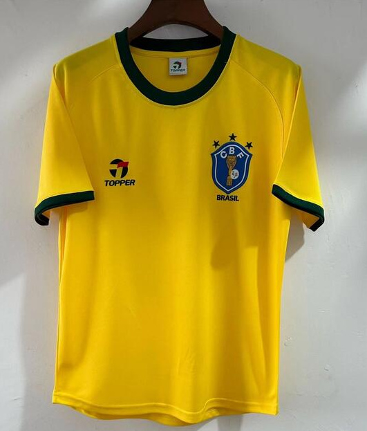Retro Brazil 1982 Home Soccer Jersey