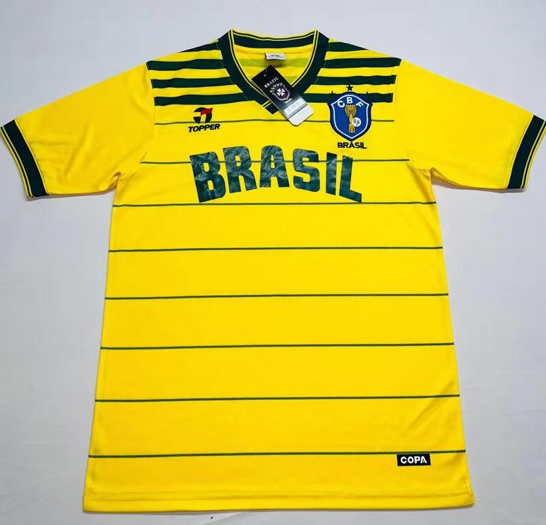 Retro Brazil 1984 Home Soccer Jersey