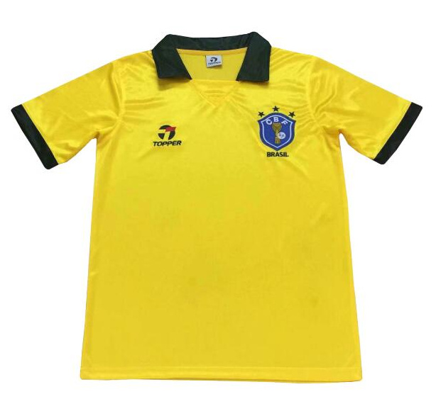 Retro Brazil 1988 Home Soccer Jersey