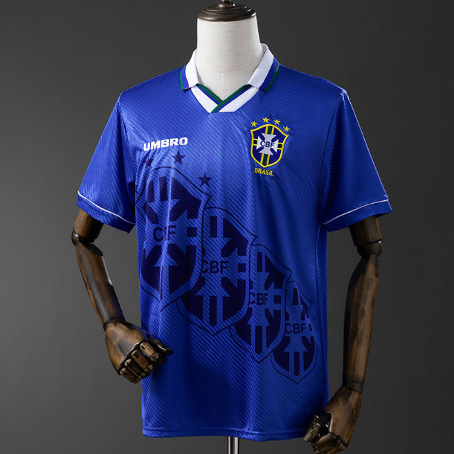 Retro Brazil 1994-96 Away Kit Soccer Jersey