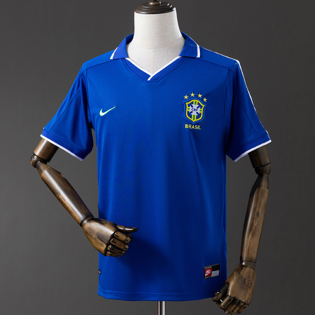 Retro Brazil 1997 Away Soccer Jersey