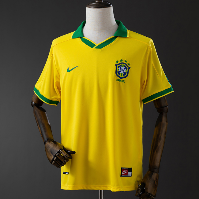 Retro Brazil 1997 Home Soccer Jersey