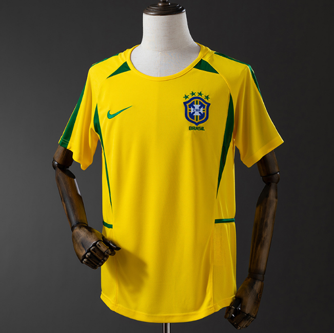 Retro Brazil 2002 Home Soccer Jersey