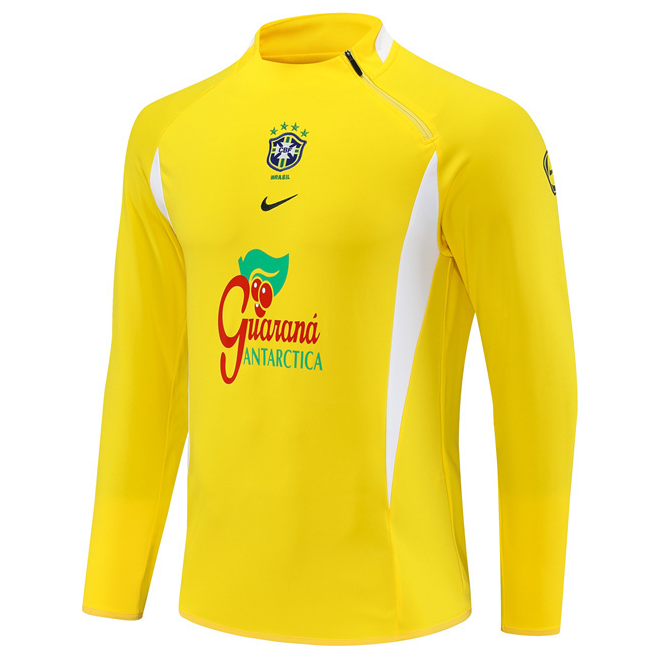 Retro Brazil 2002 Yellow Training Sweatshirt