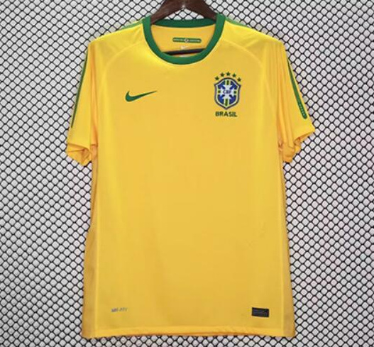 Retro Brazil 2010 Away Soccer Jersey Blue