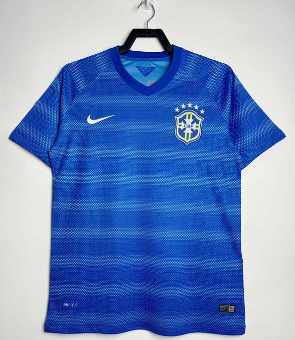 Retro Brazil 2014 Away Soccer Jersey