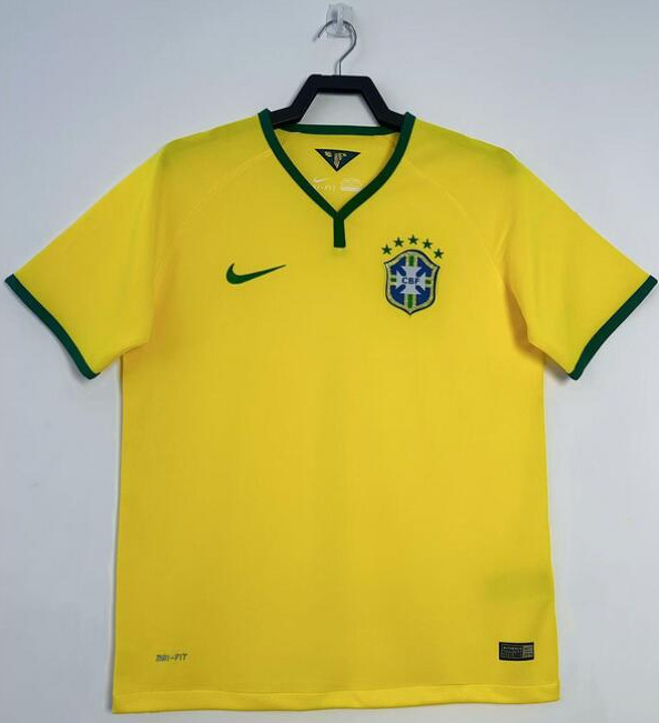 Retro Brazil 2014 Home Soccer Jersey