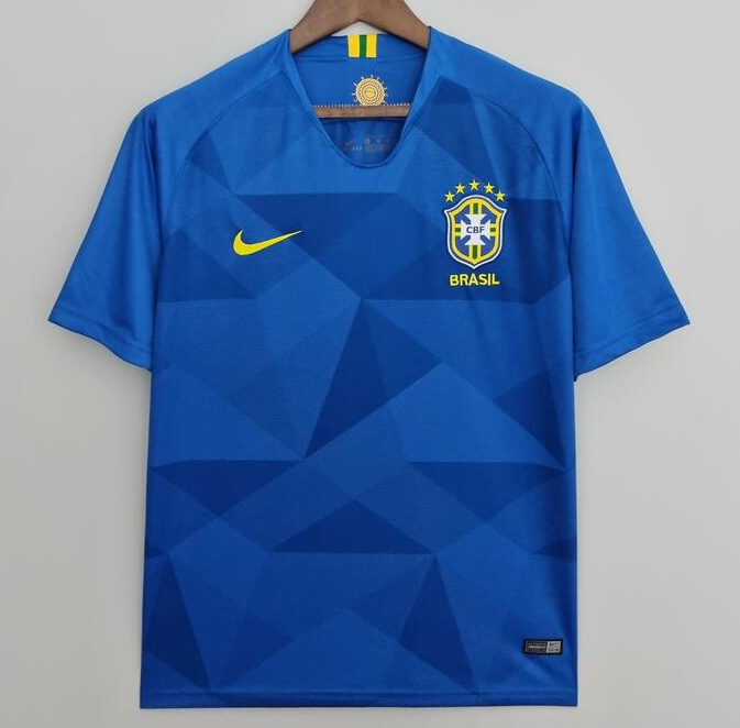 Retro Brazil 2018 Away Soccer Jersey