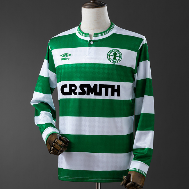 Retro Celtic 1987-89 Home Long Sleeve Soccer Jersey