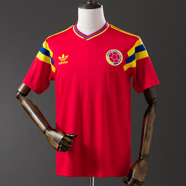 Retro Colombia 1990 Away Soccer Jersey