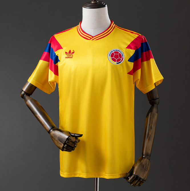 Retro Colombia 1990 Home Soccer Jersey